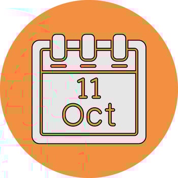 October 11 Vector Icon