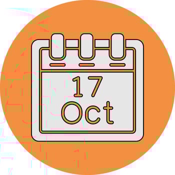 October 17 Vector Icon