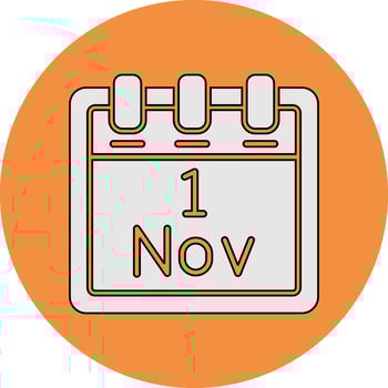 November 1 Vector Icon