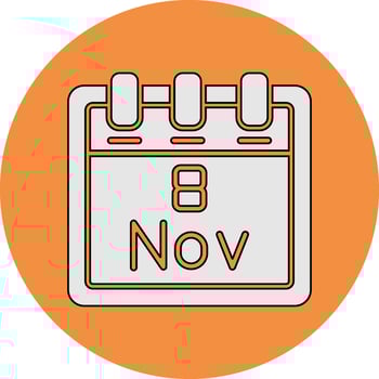 November 8 Vector Icon