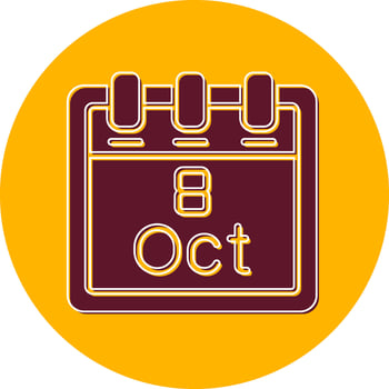 October 8 Vector Icon