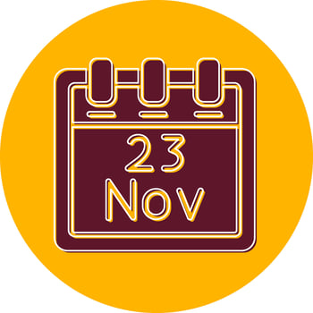 November 23 Vector Icon