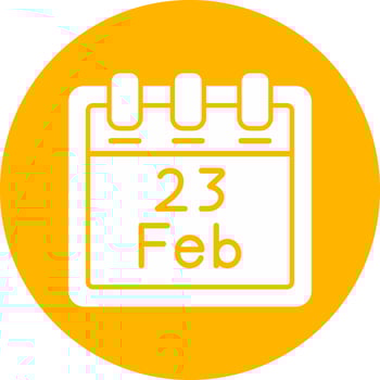February 23 Vector Icon