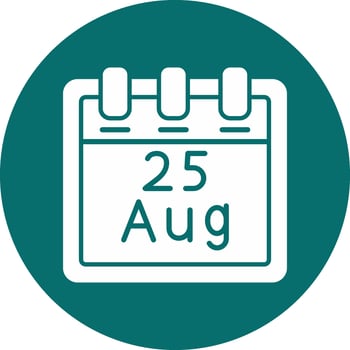 August 25 Vector Icon