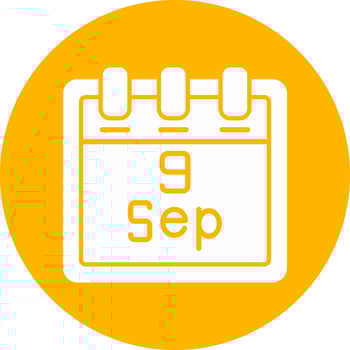 September 9 Vector Icon