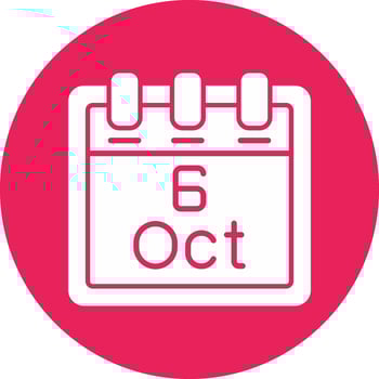 October 6 Vector Icon