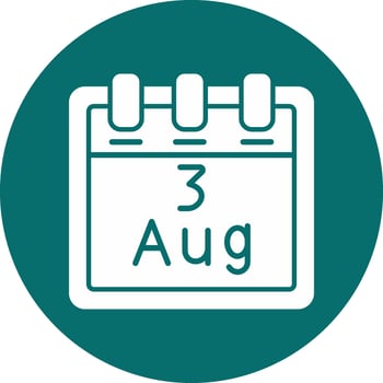 August 3 Vector Icon