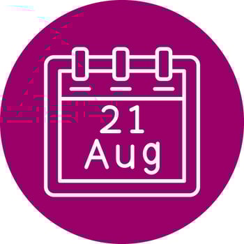 August 21 Vector Icon
