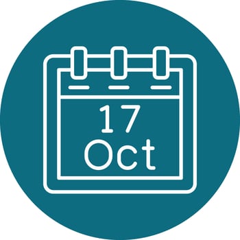 October 17 Vector Icon