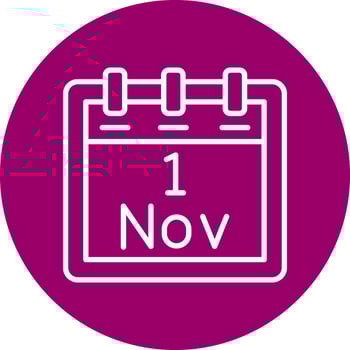 November 1 Vector Icon