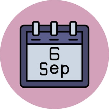 September 6 Vector Icon
