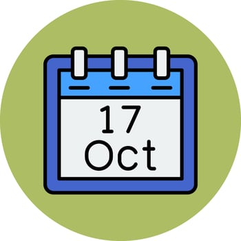 October 17 Vector Icon