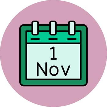November 1 Vector Icon