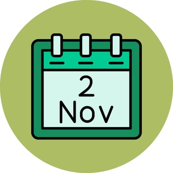 November 2 Vector Icon