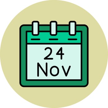 November 24 Vector Icon