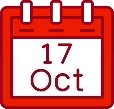 October 17 Vector Icon