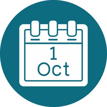 October 1 Vector Icon