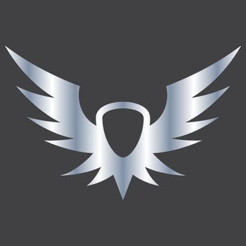 Angel wings vector hand drawn illustration