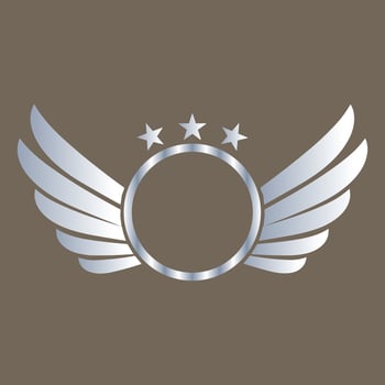 Angel wings vector hand drawn illustration