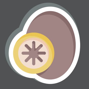 Sticker Kiwi fruit. related to Fruit and Vegetable symbol. simple design editable. simple illustration vector