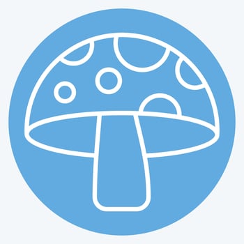 Icon Mushroom. related to Fruit and Vegetable symbol. blue eyes style. simple design editable. simple illustration vector