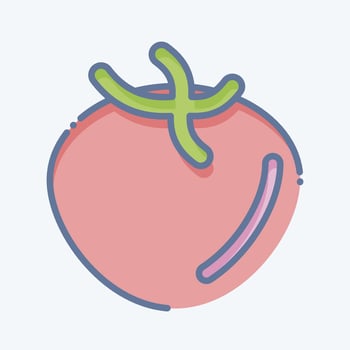 Icon Tomato. related to Fruit and Vegetable symbol. doodle style. simple design editable. simple illustration vector