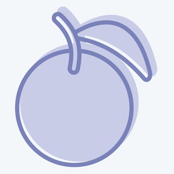 Icon Orange. related to Fruit and Vegetable symbol. two tone style. simple design editable. simple illustration vector