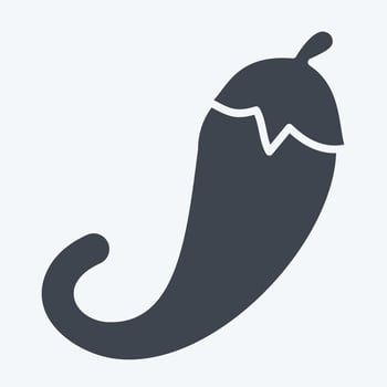 Icon Chili Paper. related to Fruit and Vegetable symbol. glyph style. simple design editable. simple illustration vector