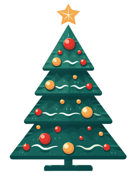christmas tree clipart AI Generative png