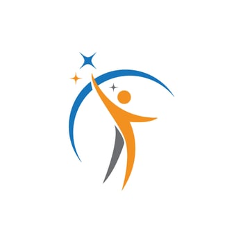 Human character logo sign vector