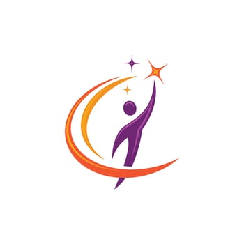 Human character logo sign vector