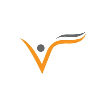 Human character logo sign vector