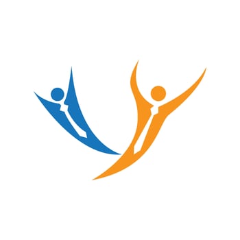 Human character logo sign vector
