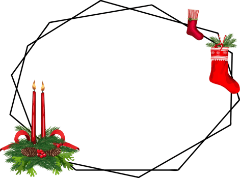 Christmas geometric frame. png