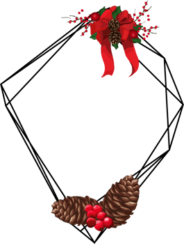 Christmas geometric frame. png