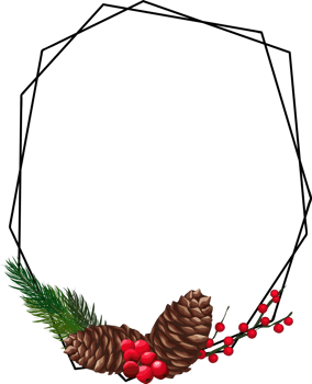 Christmas geometric frame. png
