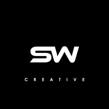 SW Letter Initial Logo Design Template Vector Illustration