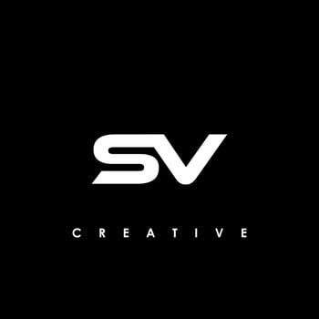 SV Letter Initial Logo Design Template Vector Illustration
