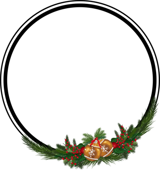 Christmas frame on transparent background. png