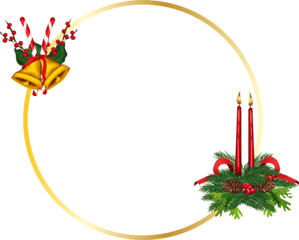 Christmas frame on transparent background. png