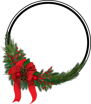 Christmas frame on transparent background. png