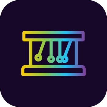 Newton Cradle Creative Icon Design vector
