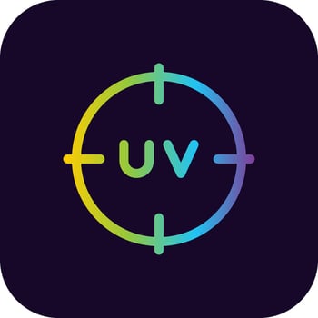Uv Creative Icon Design vector