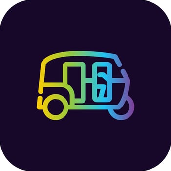 Rickshaw Creative Icon Design vector