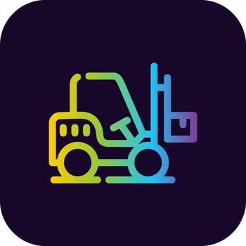 Forklift Creative Icon Design vector
