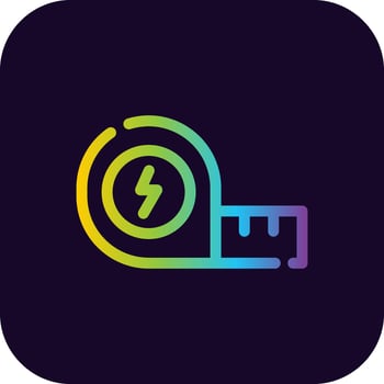 Measure Tape Creative Icon Design vector