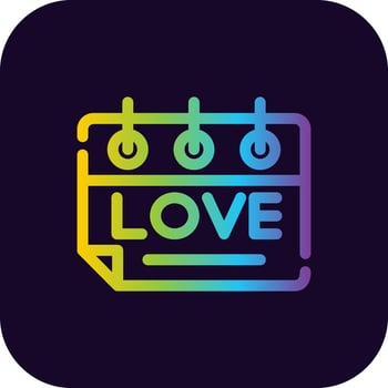 Love Calendar Creative Icon Design vector