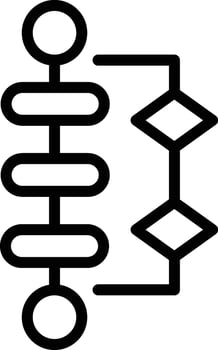 Process Mapping Vector Icon