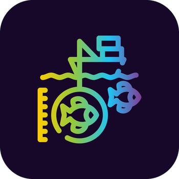 Deep Sea Fishing Creative Icon Design vector