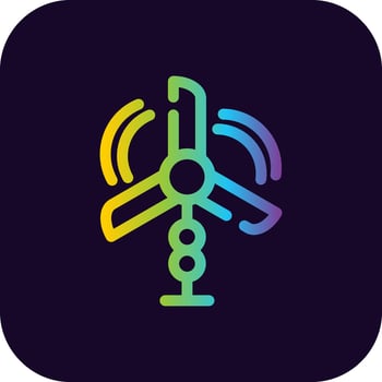 Windmill Creative Icon Design vector